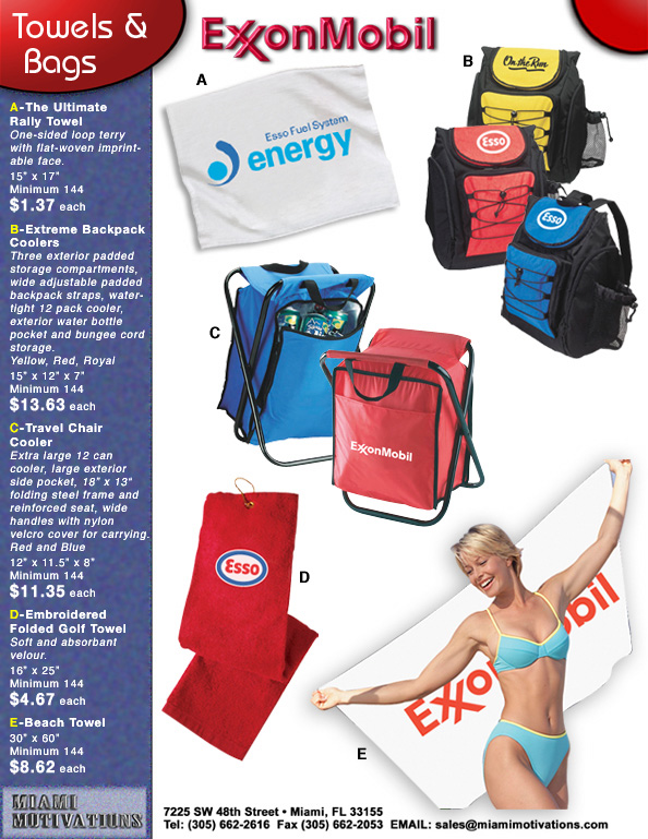 Towels and lunchpacks